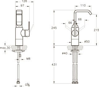 Смеситель для раковины VitrA SUIT U A42469EXP