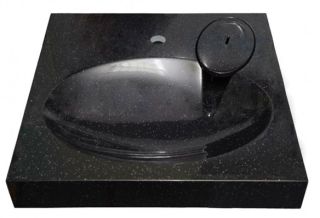 Раковина над стиральной машиной Stella Polar Миро 60см чёрный SP-00000702