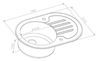 Мойка кухонная Zorg Inox Glass GL-7851-OV-WHITE