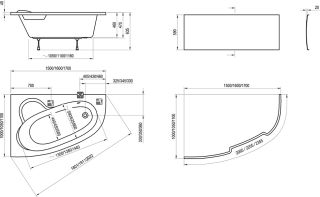Акриловая ванна Ravak ASYMMETRIC 170х110 L C481000000 левый