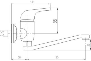 Смеситель для кухни Rav Slezak Sazava SA501.5/26 хром
