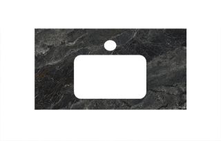 Kerama Marazzi Спец.декораивное изделие для раковин, встраиваемых сверху 100 см Риальто темный серый лаппаированный