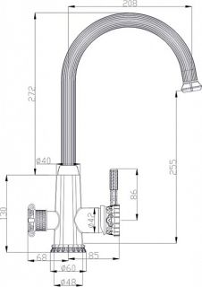 Смеситель для кухни ZORG Antic A 54 KF-BR