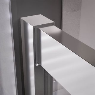 Душевой уголок Premium Trento PTC-SP-50GR, 1500х1000x2000, брашированный графит, стекло прозрачное