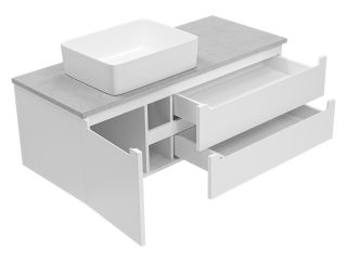 Подвесная тумба под раковину Brevita Cargo CAR-01120-011П2Я 120см белый