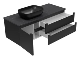 Подвесная тумба под раковину Brevita Cargo CAR-01120-021П2Я 120см чёрный