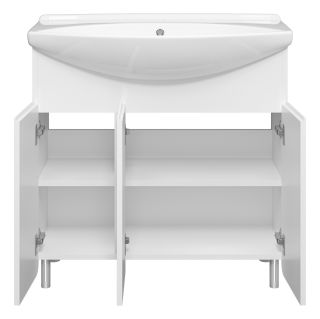 Напольная тумба под раковину Misty Чегет 85см белый