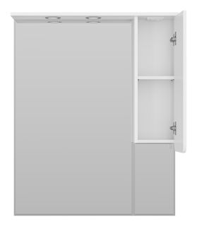 Зеркальный шкаф с подсветкой Misty Чегет 85см правый белый