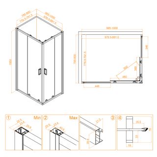 Душевой уголок RGW CL-44B 32094480-14 80x100см чёрный