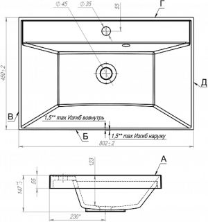 Тумба под раковину Style Line Матис 80 ЛС-00002308 подвесная крем
