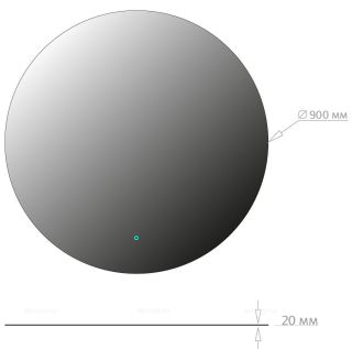 Зеркало с подсветкой Onika Сола 209030 90см