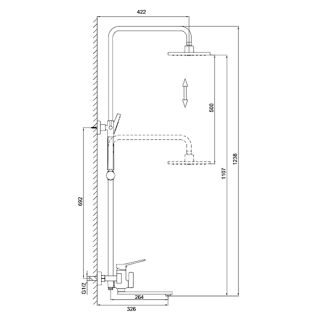 Душевая стойка Frap F2449-6 черный
