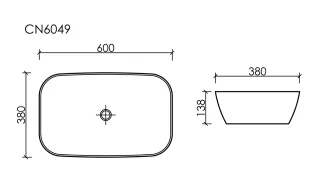 Раковина Ceramica Nova Element CN6049MHL 60см серо-голубой матовый