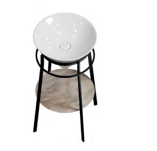 Металлическая структура-консоль Kerama Marazzi Cono CO.44\BLK.M 44 см чёрный матовый