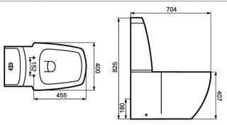 Унитаз напольный Creo Decart DC1001+DC1002