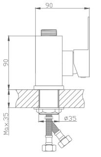 Основание смесителя для кухни Haiba HB73802 сталь