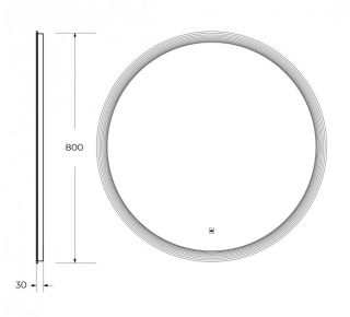 Зеркало с подсветкой CEZARES CZR-SPC-ECO-800-LED-TCH