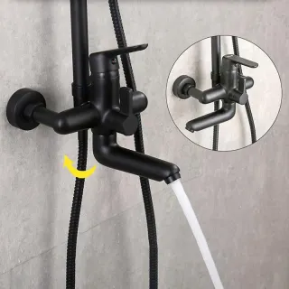 Душевая стойка Frap F2417-6 черный