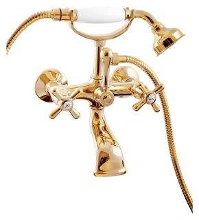 Смеситель для ванны Rav Slezak Morava Retro MK159.5/2Z золото