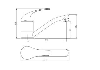Смеситель для умывальника/кухни RUSH VRANGEL (VR7114-26)