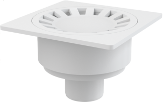 Сливной трап AlcaPlast 150 ? 150/50мм решетка - белая APV16