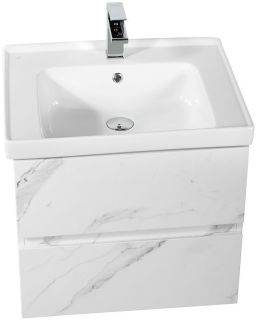 Подвесная тумба под раковину Art&Max Techno 60см монти мрамор AM-Techno-600-2C-SO-MR960