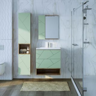 Шкаф навесной Бриклаер Кристалл 4627125416972 35 см фисташковый