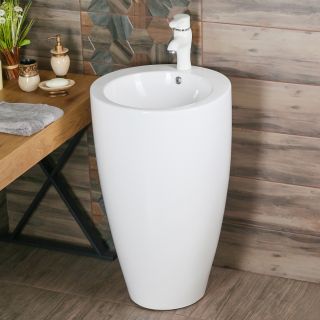 Напольная раковина Melana B133-805 50см белый