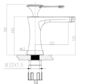 Смеситель для раковины Bronze de Luxe YASMINA 800/B02, хром