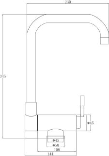 Смеситель для кухни ZORG Steel Hammer SH 5197 INOX