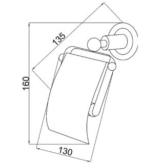 Держатель для туалетной бумаги с крышкой Boheme Murano 10901-W-BR бронза/белый