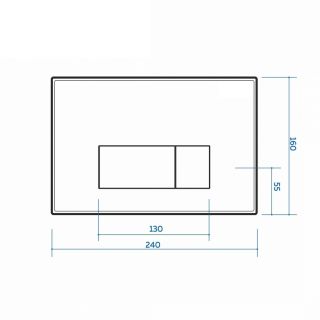 Клавиша смыва Maretti Umbria AC12UM-345, нержавеющая сталь