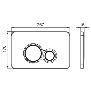 Клавиша смыва BETTOSERB 40006459 черный матовый TWIN