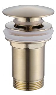 Донный клапан с переливом ABBER AF0010G золото матовое