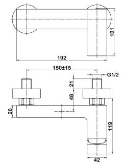 Смеситель для душа Swedbe Velo 2420 хром