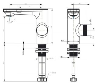 Смеситель для раковины Berges Morans 076001 сенсорный хром