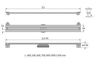 Душевой лоток Berges Super Slim 092154 80см золото