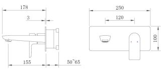 Встраиваемый смеситель для раковины Berges Ventas S 076005 хром