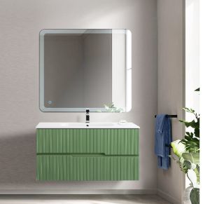 База под раковину Cezares подвесная с двумя выкатными ящиками, Фисташковый Софт, 800x457x500, DUET-N-800-2C-SO-PS-P