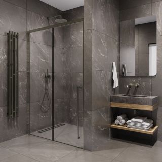 Душевая дверь в нишу Timo T50R 140 см правая никель