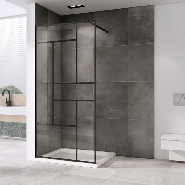 Душевая перегородка ABBER Immer Offen 120см чёрный AG63120B8