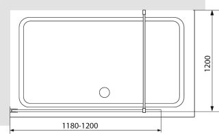 Душевая перегородка RGW WA-012B 1200