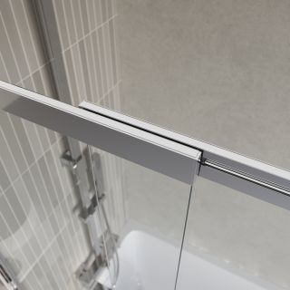 Душевая шторка на ванну BelBagno LUCE-VF-11-100/145-C-Cr хром