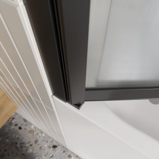 Душевая шторка на ванну BelBagno  LUCE-VF-11-90/145-P-NERO черный