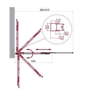 Душевая шторка на ванну BelBagno LUCE-VF-11-80/145-C-Cr хром