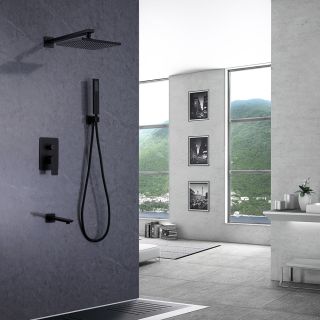 Душевая система ABBER Weiss Insel чёрный матовый AF8017B