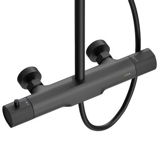 Душевая стойка Kohr Thermostatic Sun 1WN180304DB-0000A с термостатом чёрный