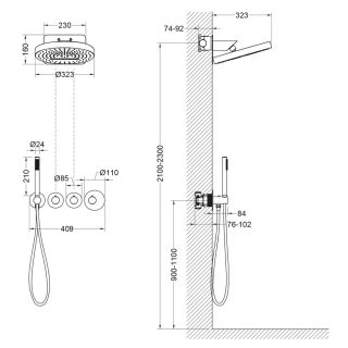 Душевой комплект Timo Saona SX-2329/00SM с термостатом хром