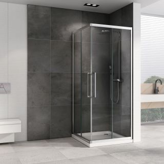 Душевой уголок ABBER Schwarzer Diamant 90x90см хром AG02090H