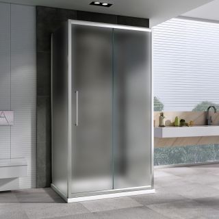 Душевой уголок ABBER Schwarzer Diamant AG30100MH-S80M-S80M 100x80см хром